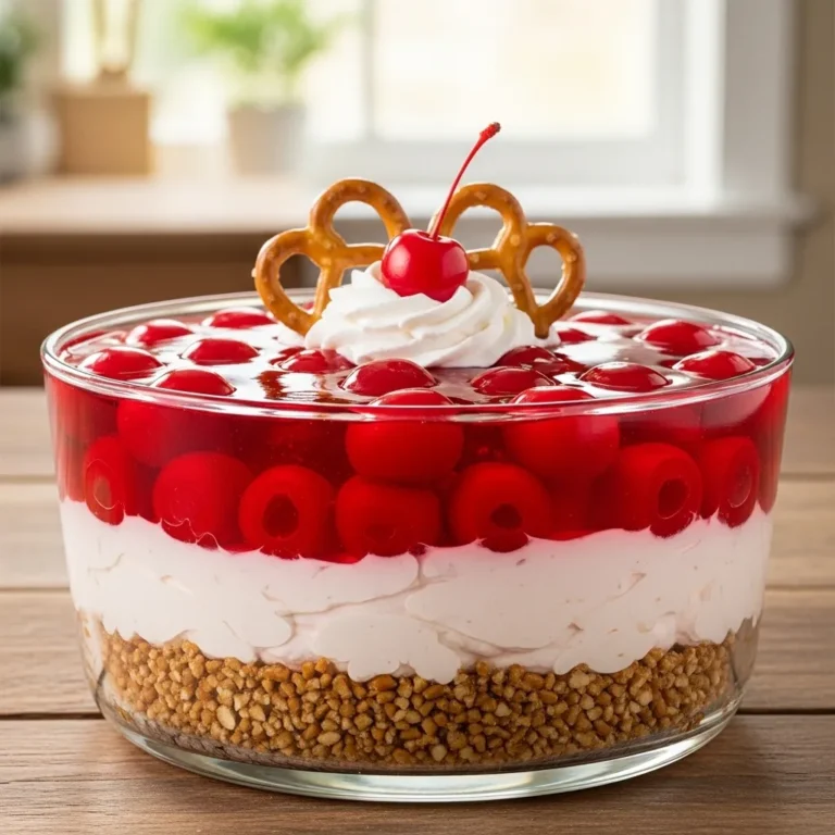 Pretzel Jello Dessert Cherry