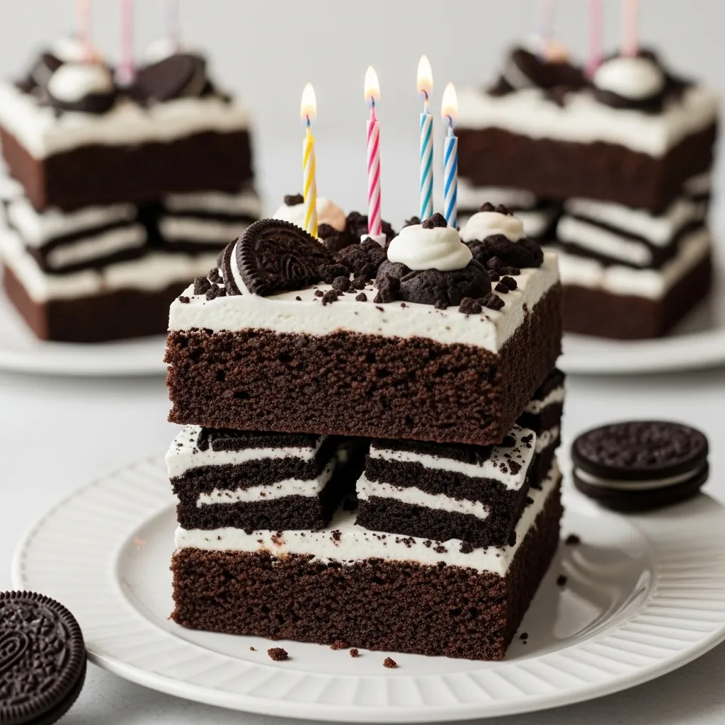 Birthday Cake Oreo Fudge Brownies