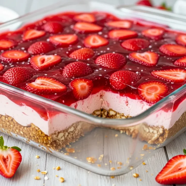 Pretzel Jello Dessert Strawberry 8x8