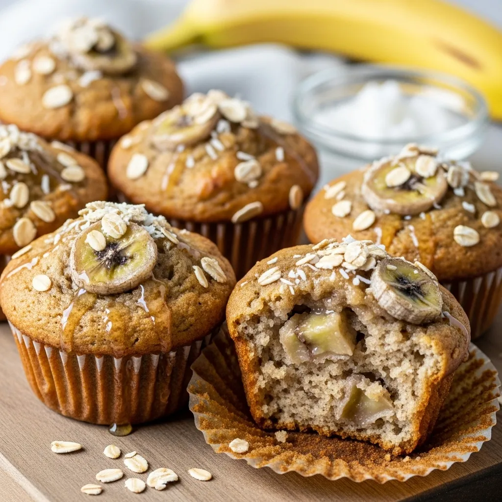 Healthy Banana Muffins With Coconut Oil