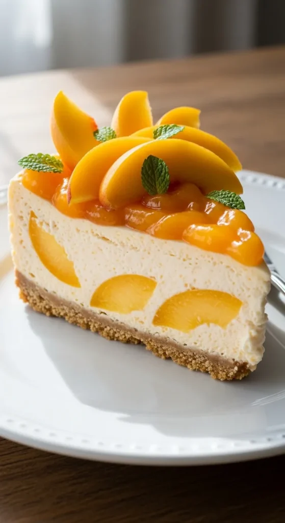 Peach Yogurt Cheesecake