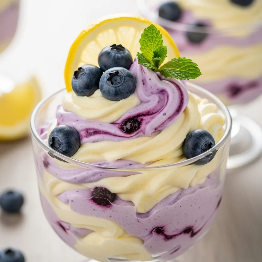 Keto Lemon Blueberry Cheesecake Fluff