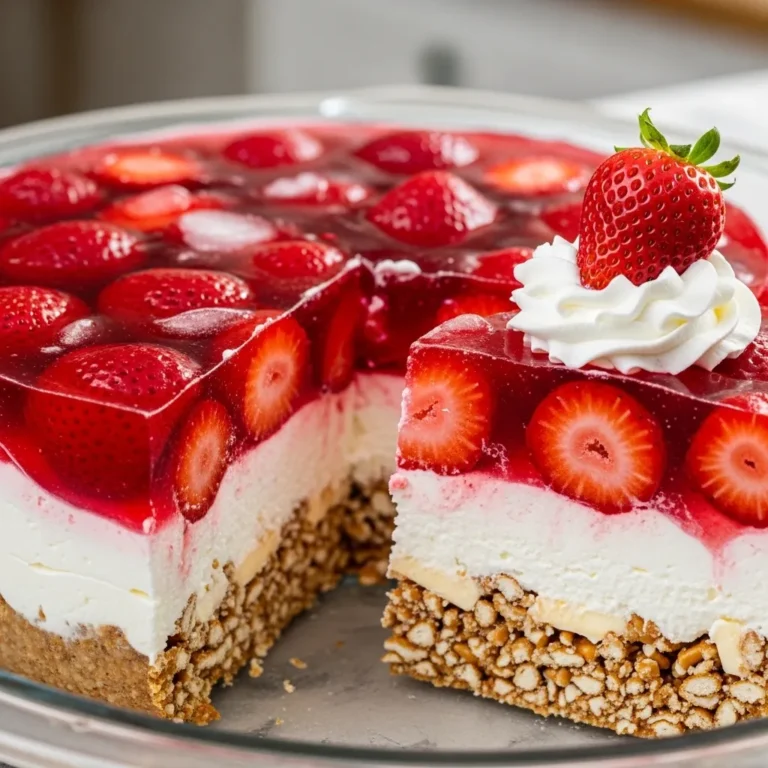 Pretzel Jello Dessert Frozen Strawberry