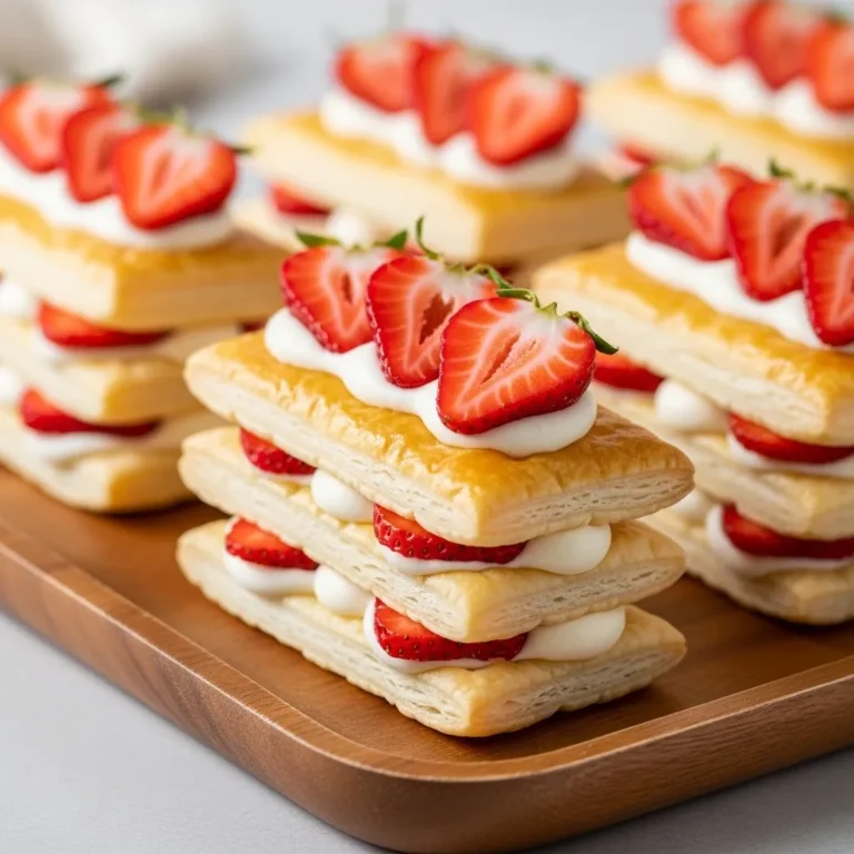 Strawberry Puff Pastry Napoleons